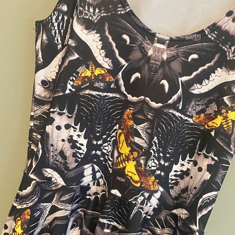 Black Milk Moth Skater Dress S - Picture 2 of 4